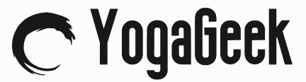 YogaGeek lógó í svörtu og hvítu