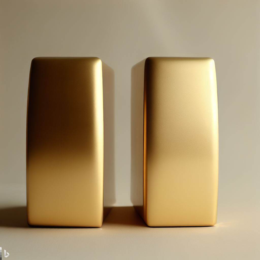 yoga blocks made of gold