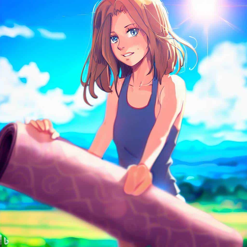 保护您的宁静庇护所:如何清洁软木瑜伽垫 4 的指南 年轻女子滚动瑜伽垫