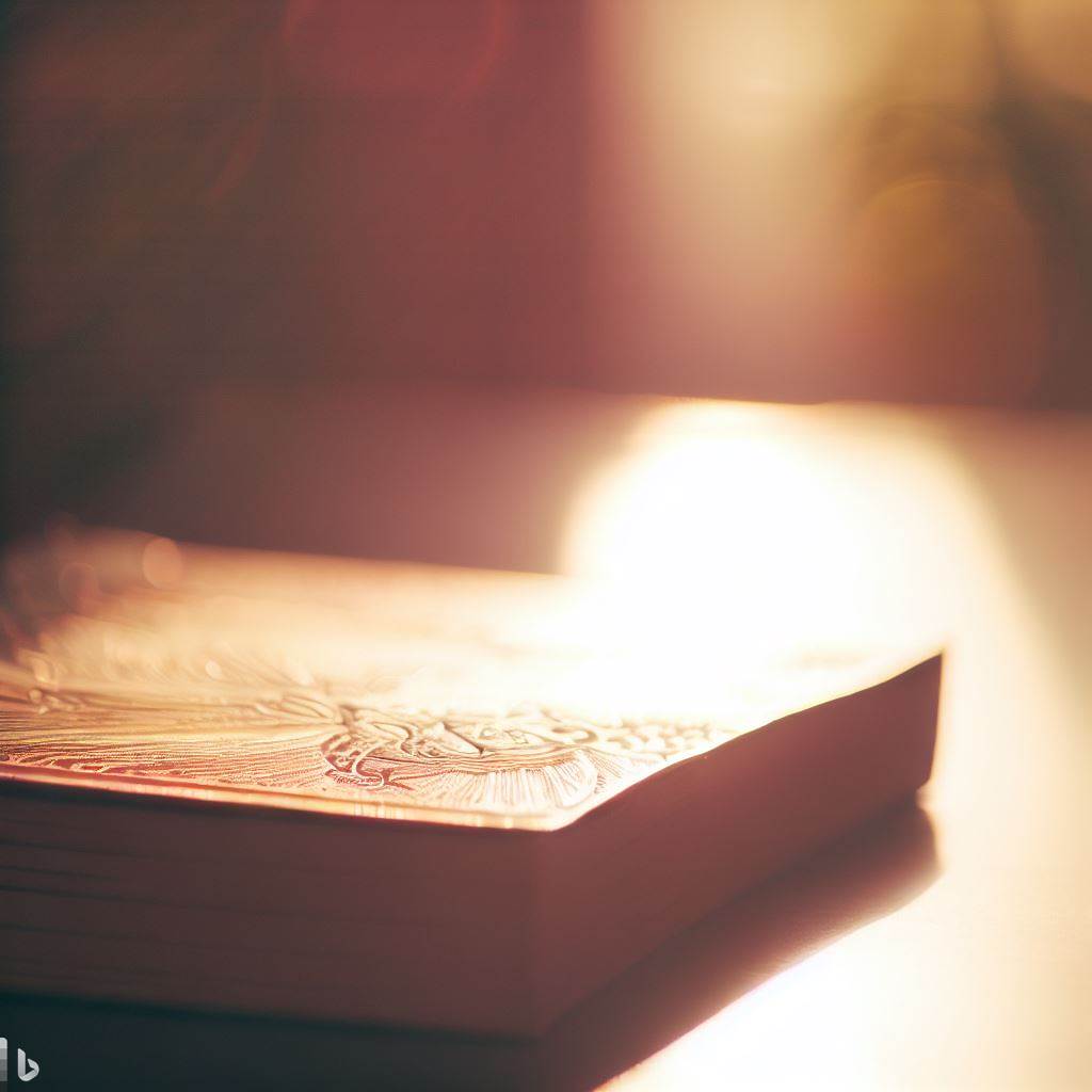 Book on a table