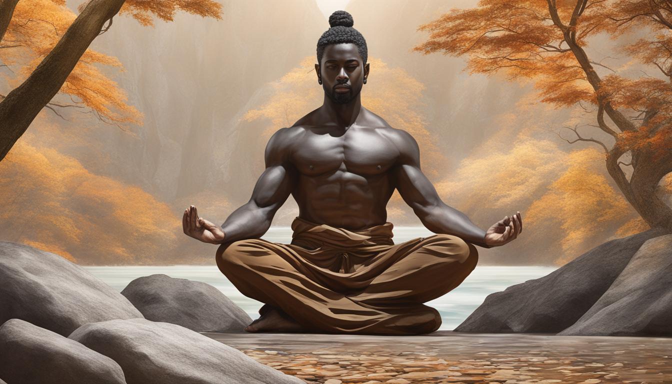Yoga para el equilibrio y la estabilidad masculinos.